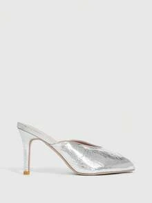 CUCCOO SZL Women's Fashionable Elegant Heeled Sandals For Party And Commute For Christmas Spring Shoes Prom Heels Summer Shoes - Silver - View 4