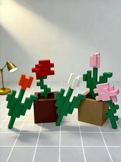 1件装仿真花桌面摆件，人造盆栽，假花，家居办公桌中心装饰品，游戏室客厅装饰