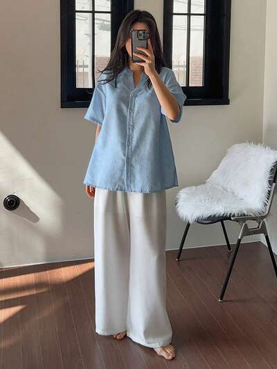 Conjunto de pijama holgado y casual de verano para mujer