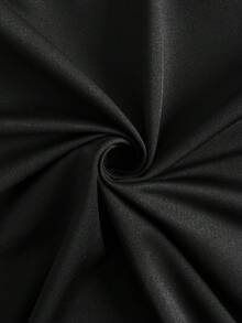 SHEIN Clasi Đầm không tay màu trơn cỡ lớn dành cho nữ, phối dây buộc phía trước bằng satin bóng, kiểu dáng thanh lịch. - màu đen - Xem 7