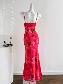 Sunnyshic Vestido de mujer con estampado floral nuevo, adecuado para vacaciones, citas, picnics, fiestas, sin mangas, sexy, ambiente, primavera/verano/otoño - Multicolor - Ver 2
