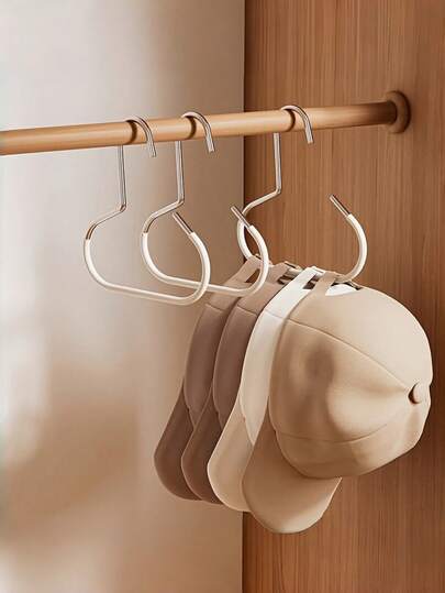 1/4 PCS Multifunctional Anti Slip Metal Round Hooks For Bra Hanger Tie Tank Top Scarf Belt Storage Bathroom Bedroom Closet Wardrobe Home Dormitory Organizer Hangers Wall Mounted Space Saving Heavy Duty