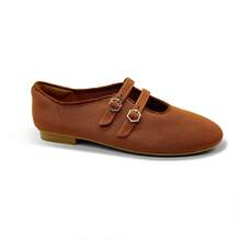 Ressula Women's Fashionable Comfortable Casual Flat Slip-On Shoes - Brown - View 9