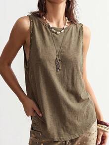 Bohemela Áo tank top nữ phong cách Boho dáng ôm, chất liệu wash nhẹ, thích hợp cho các hoạt động thường ngày, tụ họp bạn bè, lễ hội âm nhạc, tiệc tùng, phối đồ nhiều lớp và thư giãn tại nhà. Phù hợp làm áo dự tiệc, áo đi biển và là item không thể thiếu trong tủ đồ mùa hè hàng ngày của phái nữ. Cũng rất tuyệt vời cho phong cách đường phố, thời trang Y2K, kỳ nghỉ, lễ hội âm nhạc miền Tây, lễ Phục Sinh, Ngày Độc Lập, Ngày của Mẹ, các buổi hòa nhạc đồng quê, lễ hội nhạc điện tử/rave và các buổi biểu diễn trực tiếp. - xanh quân đội - Xem 4