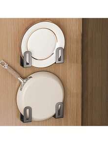 2pcs/4pcs Stainless Steel Wall Mount Hooks - Easy To Install, Multifunctional Storage, Suitable For Kitchen, Bedroom, Bathroom - Modern Practical Rack, Utility Hooks - Multicolor - View 6