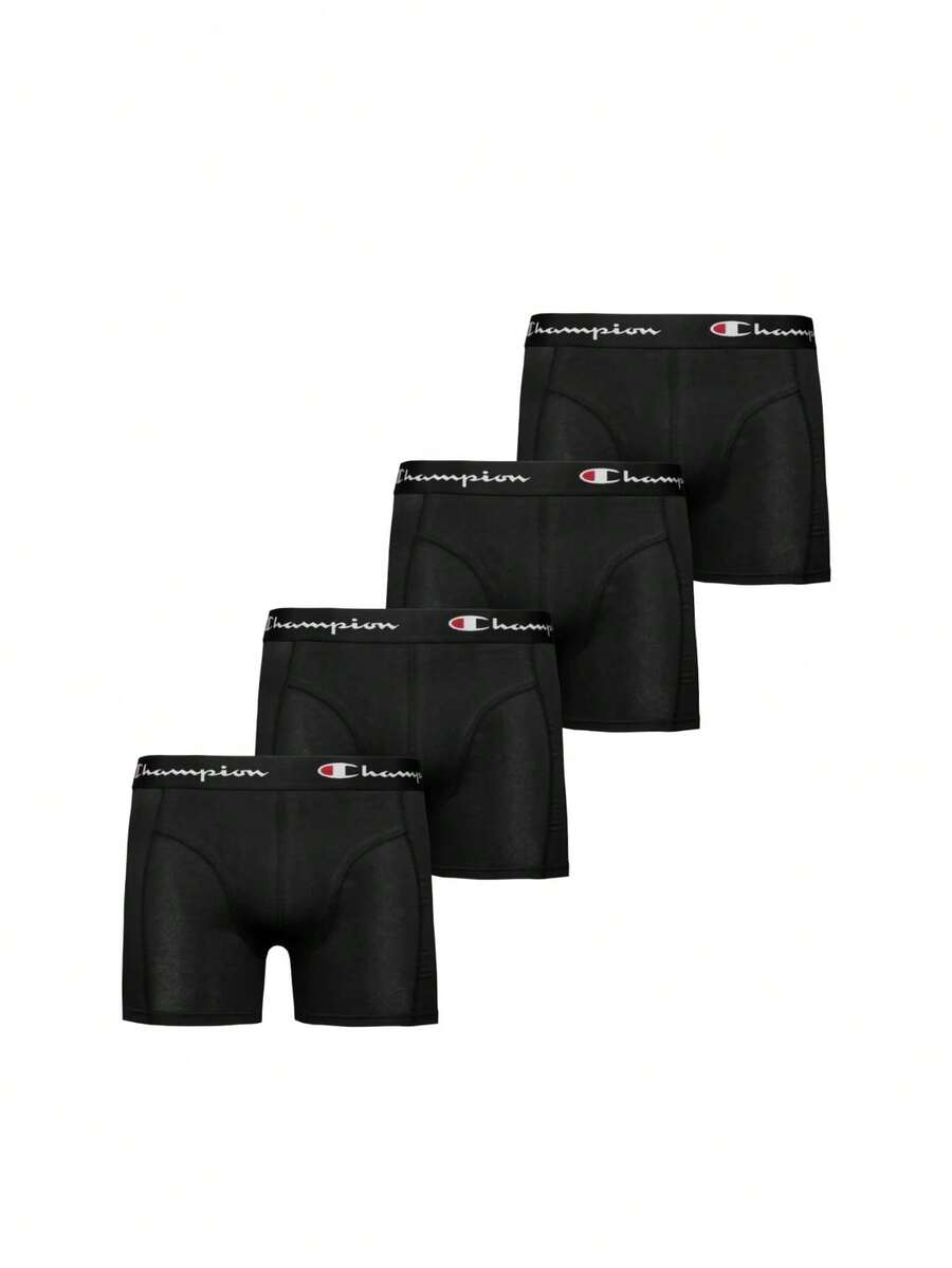 Champion 4 Pack Men's Boxers - Black - View 1
