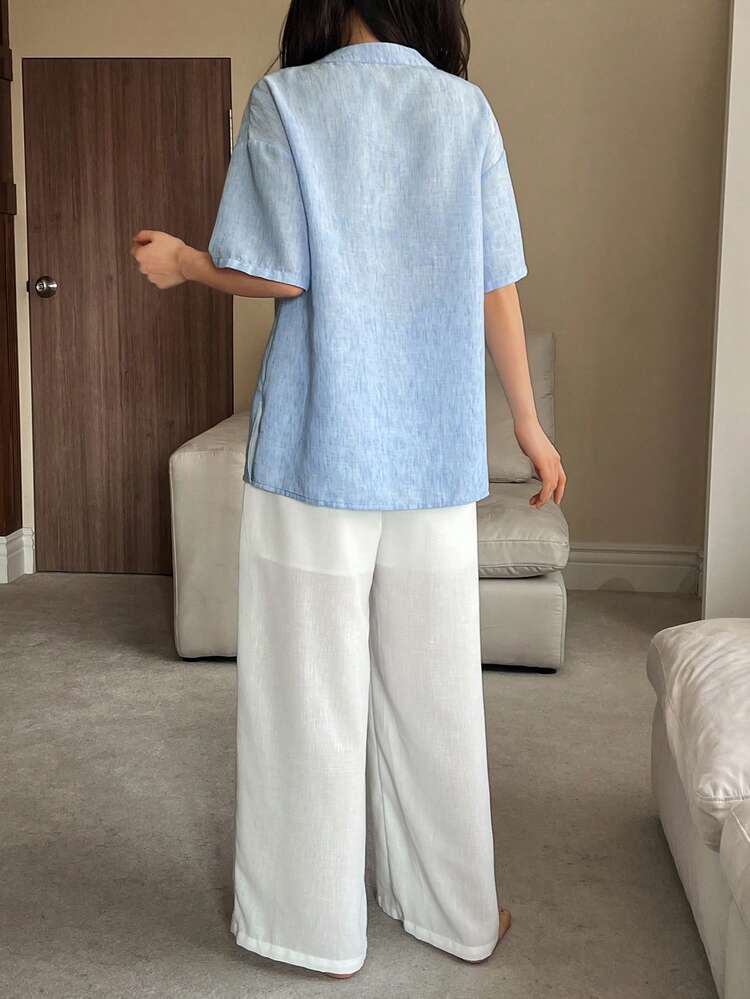 Women's Casual Loose Fit Pajama Set, Summer