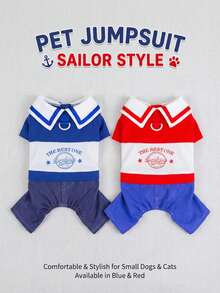 PETSIN Dog Clothing, Cat Clothing, Small Animal Four Legged Clothing, Spring And Summer New Items, Cat Clothing, Casual Clothing, Home Dog Clothing, Small Animal Jumpsuit - Multicolor - View 3