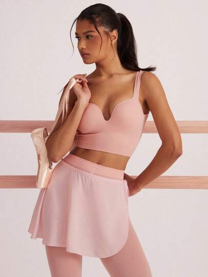 Hauture 无缝高强度固定罩杯运动工字背胸罩，无可拆卸垫的运动胸罩，带缝入式垫的运动胸罩，带不可拆卸垫的高强度支撑模制罩杯，适用于女士高支撑工字背、健身、瑜伽、跑步