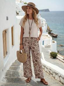 EMERY ROSE Women's Two Pieces Set,Teacher Outfits For Women,Going Out Tops Women,Fall Women Clothes,Business Casual Woman,Fall,Vacation Outfits Women,Office Outfits For Women,Country Concert Outfit,Lounge Sets For Women,Baggy Pants,Teacher Outfits,Wide Leg Pants Woman,Airport Outfit For Women,Old Money Style Women,Vacation Two Pieces Set,Going Out Outfits,Country,Country Outfits Women,Vacation Outfits,Fall Outfits Women,Fall Outfits,Basic - Multicolor - View 3