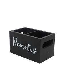 1PC 2 Compartment Solid Wood Classic Lid Design Versatile Remote Control Holder Storage Box Organizer Caddy For Office Living Room Kitchen Bathroom Multifunctional - A - View 6