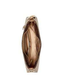 Guess Noelle II Top Zip Women's Shoulder Handbag Latte - Beige - View 3