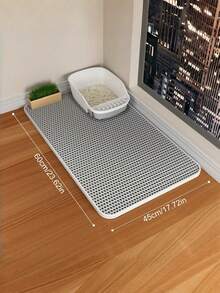 Cat Litter Mat, Cat Paw Mat, Cat Litter Box, Dog Litter Box, Splash-Proof Cat Litter Mat, Prevents Litter From Being Carried Out Of The Litter Box, Dual-Layer Filter To Control Sand Fall, Splash-Proof Toilet Mat, Paw Mat. - Multicolor - View 13