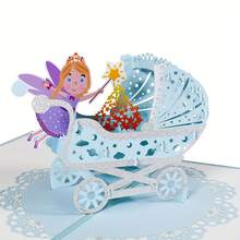 Joivida 1pc Small Cart 3D Greeting Card, Hand Stitched Desktop Decoration, Suitable For Study, Bedroom, Living Room, Suitable For Christmas, Halloween, New Year, Valentine's Day, Easter Gifts - Birthday greeting card - View 4