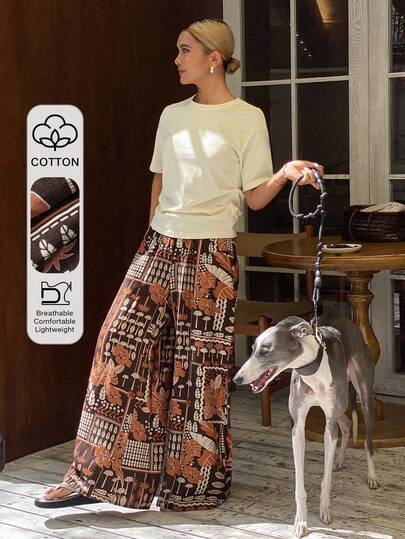 DAZY 女士短袖上衣和长裤睡衣套装