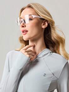 OutZeal 女士防晒夹克 日常休闲防紫外线修身拉链户外上衣 - 淺灰色 - 查看 9