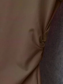 SHEIN 女士T恤，字母印花图案，夏季休闲户外上衣，时尚设计，百搭日常穿着，适合户外、购物、旅行等场合。 - 棕色 - 查看 3