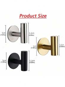 1 chiếc móc dán tự dính dùng để treo áo choàng, khăn tắm, áo khoác, quần áo, móc chìa khóa, móc treo móc chìa khóa bằng thép không gỉ 304, móc treo đồ dùng phòng tắm, nhà bếp. - Bạc - Xem 4
