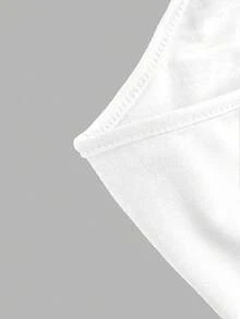 SHEIN EZwear Bộ 4 áo tank top ngắn cổ tròn ôm sát, kiểu dáng tối giản, thích hợp cho nữ mùa hè. - Nhiều màu - Xem 6