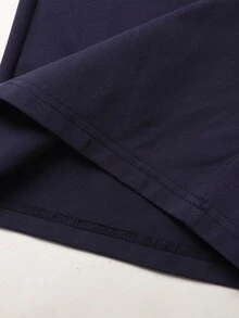 SHEIN Bộ áo thun và quần kẻ sọc phối màu dành cho thiếu nữ - Nhiều màu - Xem 5