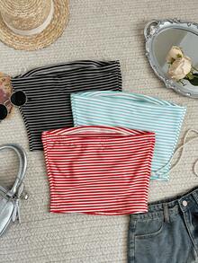 Glimmora Fascia a righe minimalista e alla moda per donna, regalo per amici - Multicolore - Visualizzare 2
