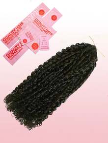 Boho Braids 精灵卷发钩编接发，100%真人发，60克，18英寸，沙龙级丝滑水润卷发，轻盈可重复使用，天然黑色，优质真人发接发，适合女性长期佩戴和造型。 - Natural Black - 查看 3