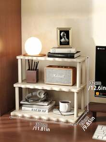 Kệ trưng bày nhiều tầng bằng gỗ, giá đựng cốc, ly, đồ dùng gia đình, giá để trưng bày tượng, giá để bàn cà phê, trà, nhà bếp, phòng khách. - trắng - Xem 6