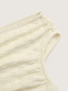 Olithes Áo thun nữ không tay dáng ôm, cổ lệch, chất liệu jacquard, viền bèo nhún, thích hợp cho việc đi làm. Áo một vai, áo xếp ly, áo một tay, áo kiểu băng quấn, áo kiểu một vai, áo nữ, áo kiểu và áo sơ mi nữ, quần áo nữ, áo trắng nữ, áo trắng một bên, áo một vai, áo trễ vai. - Màu be - Xem 6