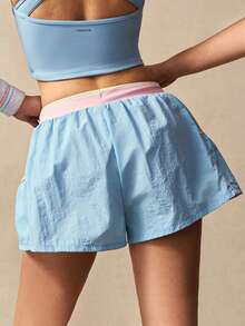 VARSIVA Quần short nữ kiểu dáng thường ngày, có dây rút, phối màu, đa năng cho cả mặc hàng ngày và thể thao. - Nhiều màu - Xem 8