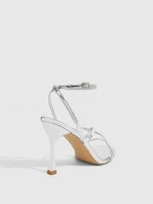 CUCCOO SZL Women's Fashion High Heel Shoes - Silver - View 3