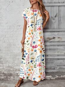 EMERY ROSE Casual Minimalist Versatile Pattern Women's Dress, Spring/Summer - Multicolor - View 4