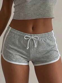 Attitoon 2 chiếc quần short nữ thường ngày, quần short tập gym, quần short cơ bản - Nhiều màu - Xem 5