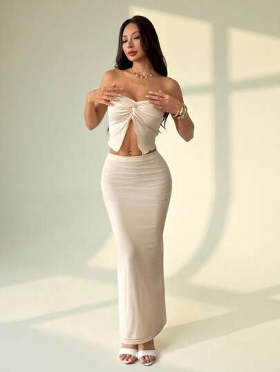 SHEIN PETITE Women Two Pieces Outfits For Daily Wear Honeymoon Outfits Woman