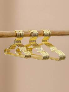 5pcs Gold Mini Metal Hangers, Perfect For Homes With Pets, Compact Design Ideal For Drying Small Clothing Items - Multicolor - View 4