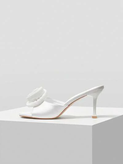 Stereo Floral Slip-On Sandaletten mit Absatz