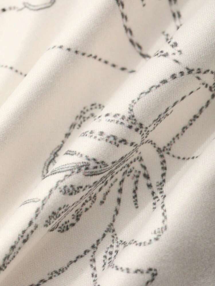 Elegant Line Drawing Floral Print Maxi Slip Dress For Women, Summer