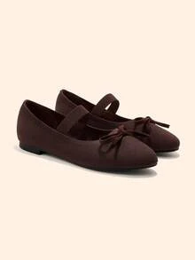 CUCCOO BASICS Women's Fashion Flat Shoes - Coffee Brown - View 2
