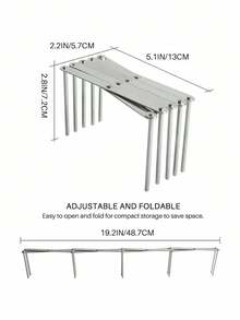 1/2 Packs Stand For Lids Pot Lid Holders Multipurpose Rack Pans Holder For Glasses Flexible Plate Holder Kitchen Organizer - Silver - View 6