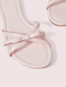 CUCCOO DOLLMOD Ladies Pink Comfort Flat Sandals, Sweet Style Bow Flat Sandals - Pink - View 7