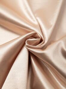 GlowEve Áo kiểu nữ màu sâm panh bóng mượt, cổ tròn, cổ xéo, tay loe, viền bèo nhún, cúc kim loại hình nấm, eo, vạt áo bất đối xứng, xẻ tà, thanh lịch, thời trang, thích hợp mặc hàng ngày, hẹn hò, đi làm, đa năng, mùa hè. - Rượu sâm banh - Xem 4