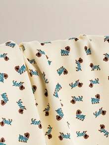 Dog Print Waterproof Storage Bag Extra Large Capacity Durable Non Woven Fabric Foldable Design Moving Supplies Clothes Quilt Blanket Organizer Dust Proof Portable Carry Handles - Multicolor - View 8