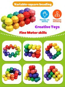 MINKOJA 彩虹球静音解压玩具，魔方，扭扭拼图，复活节，复活节礼物，儿童节，解压玩具，儿童玩具，儿童算盘 - 彩色 - 查看 6