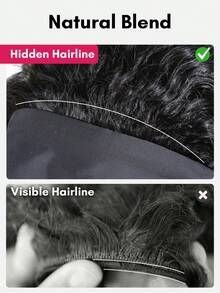 QUICK WEAR 缅甸卷发发箍假发，无需胶水，女士卷发发箍假发，真人发，即戴即用，无蕾丝前额假发，真人发，戴上即可，自然黑色，适合初学者，缅甸卷发发箍假发，无需胶水，混合真人发发箍假发，日常佩戴。 - Natural Black - 查看 8