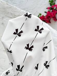 SHEIN 孕妇蝴蝶结印花休闲百搭日常衬衫 - 杏色 - 查看 7