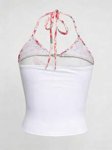 Franclia 这款女士橙色二合一印花吊带背心性感十足，充满Y2K风格，适合海岛、海滩、度假、音乐节和派对等场合。 - 彩色 - 查看 3