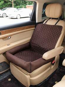 1 Pc Solid Color Plaid Pet Car Seat Cover, Waterproof Mat For Cats & Dogs - Multicolor - View 11