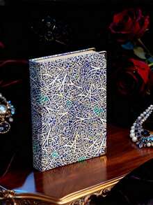 1 cuốn sổ tay bìa cứng phong cách retro 384 trang - Giấy dày, nhật ký 365 ngày, các trang bên trong để trống, bìa giả da, dập nổi nhũ vàng huỳnh quang, thiết kế Nữ hoàng lấp lánh, nhật ký tự làm, món quà hoàn hảo. - Nhiều màu - Xem 6