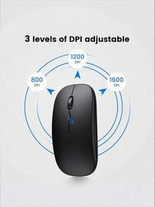 Teckwe Ratón inalámbrico recargable, compatible con modo inalámbrico y 2.4GHz de doble modo, receptor nano para PC, portátil. Ratón de juego ergonómico con retroiluminación LED, batería de 300mAh 3.7V, con opción de 3 colores - Multicolor - Ver 5