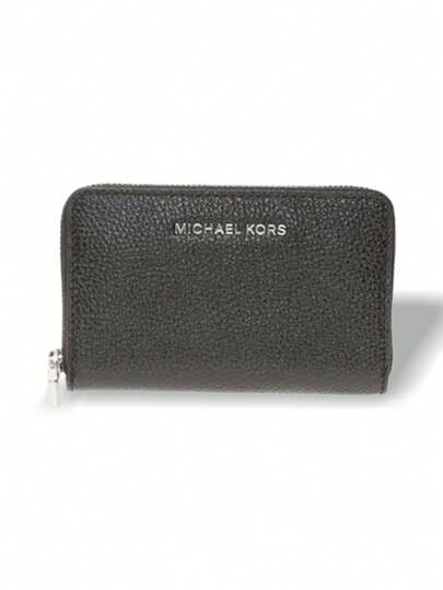 Michael Kors Jet Set Collection | Women's Zip-Around Card Case | Black | Saffiano Leather | Multi Card Slots | 32F5SJ6D0M - Spring Must-Have Compact Wallet For Women - Everyday Essential Accessory