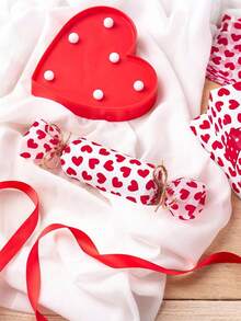 20/50pcs Valentine's Day Red Heart Shaped Wrapping Paper, Each Size 19.7*13.6 Inches, Suitable For Valentine's Day Gifts, Flowers, Gift Bags, Bottle Sleeves, Gift Boxes, Weddings, Anniversaries And Birthdays, Also For DIY Craft Gift Bags And Wedding Party Decorations. - red - View 5